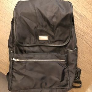 Madden Girl Backpack with Crossbody clutch - Black and Gold